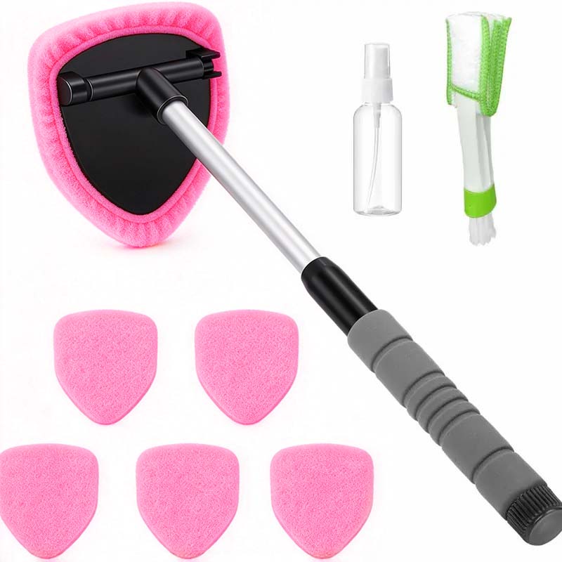 9PCS Car Window Cleaner Kit Extendable Handle Windshield Cleaning Tool ๐