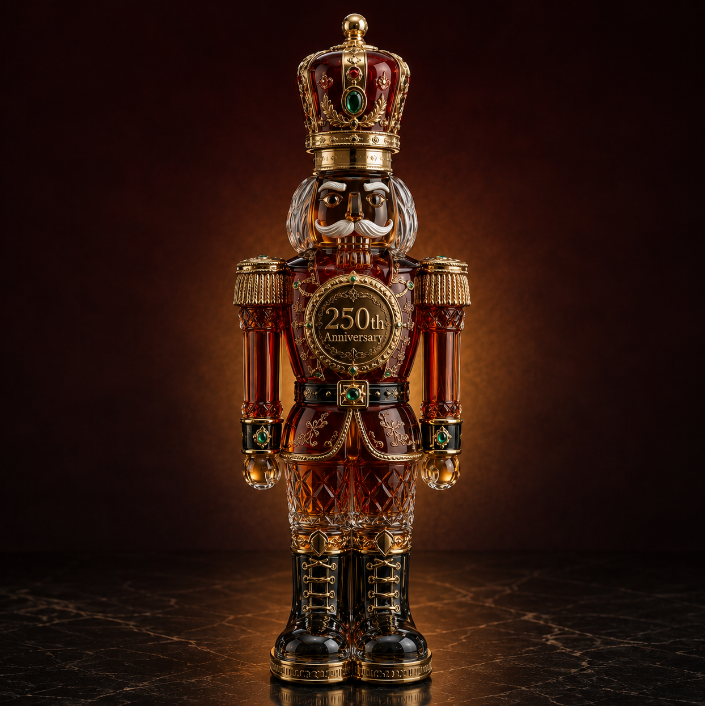 Nutcracker decorative bottle