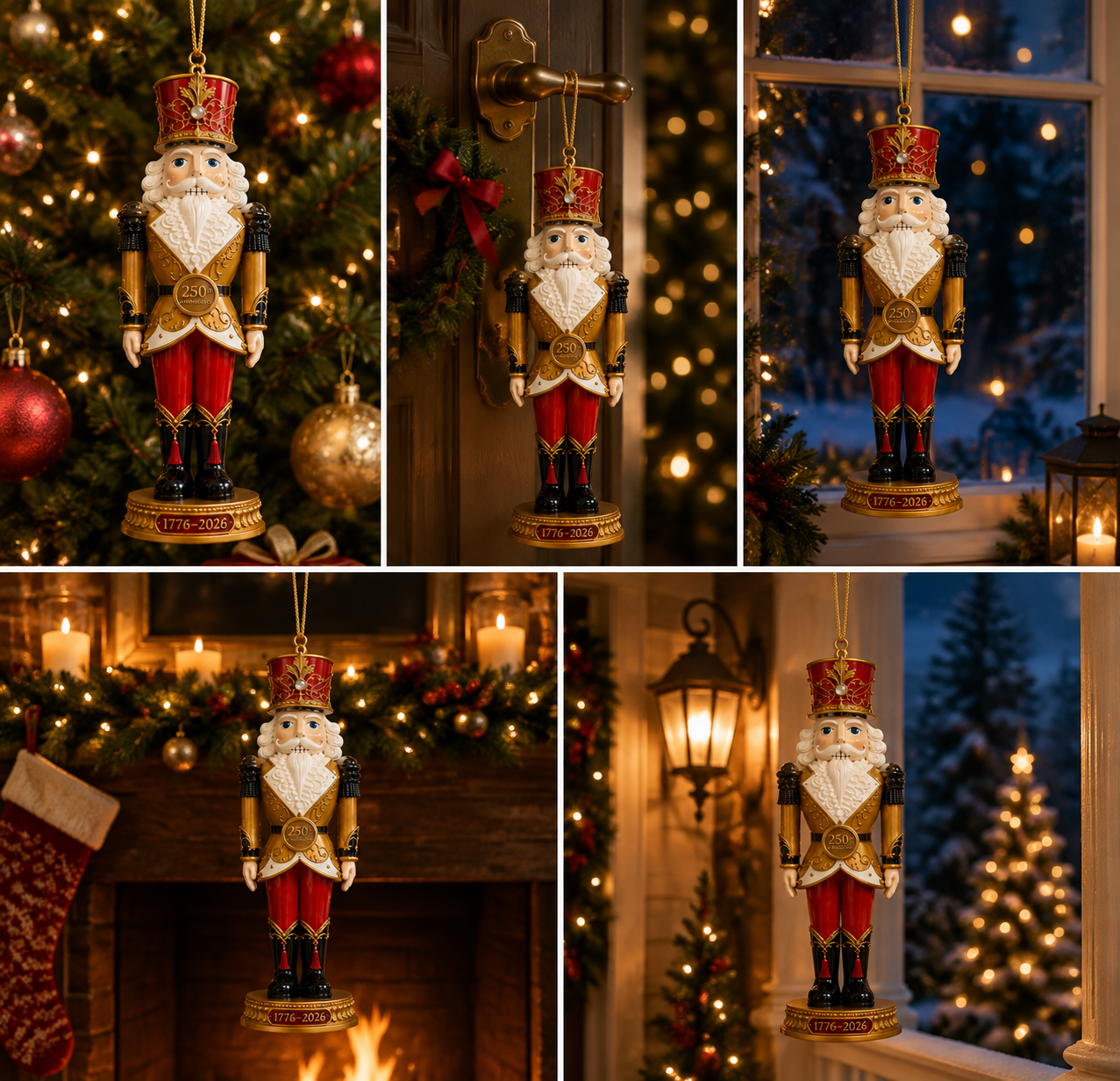 🔥Last 30pcs✨⏰ Limited anniversary edition✨49% OFF!🔥2026 America 250th Anniversary Heritage Gold Nutcracker Ornament