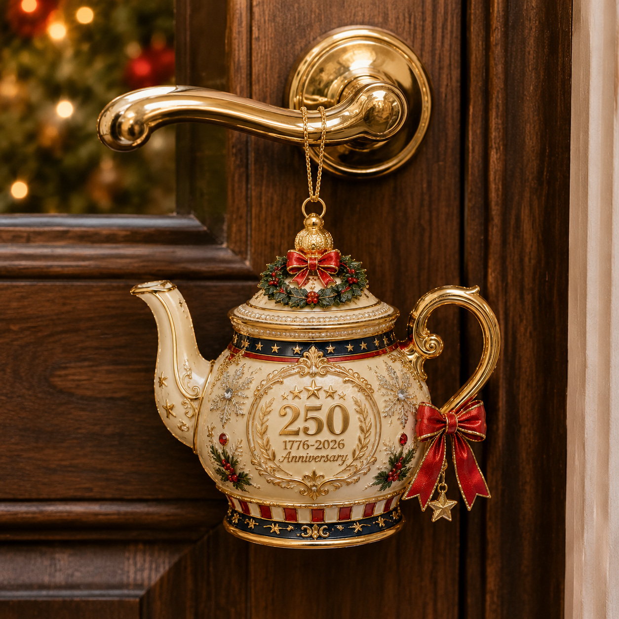 🔥Last 30pcs✨⏰ Limited anniversary edition✨49% OFF!🔥250th Anniversary Teapot Christmas Ornament