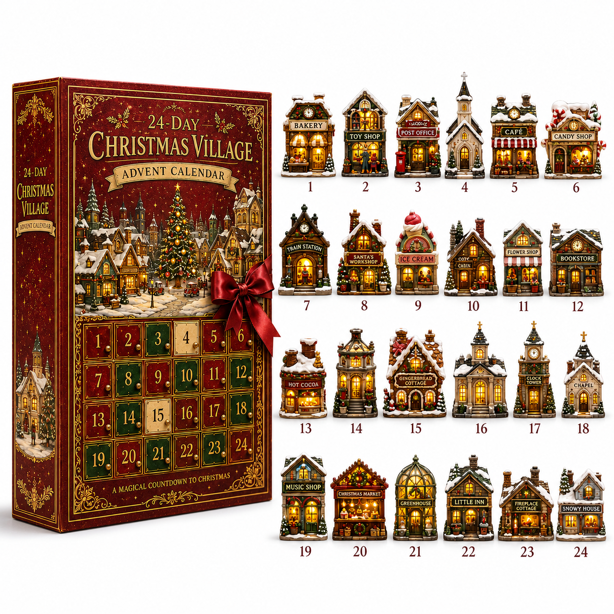 ✨24-Day Christmas Countdown Advent Calendar – Christmas Town