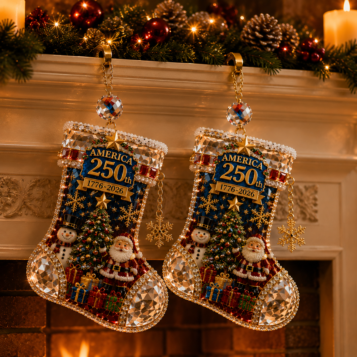 ✨ Limited anniversary edition✨⏰49% OFF!🔥Crystal Christmas Stocking Ornament