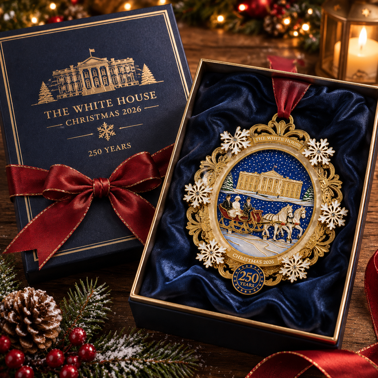 đ„Last 50pcsâšâ° Limited anniversary editionâš49% OFF!đ„White House Snowy Christmas Night Commemorative Ornament