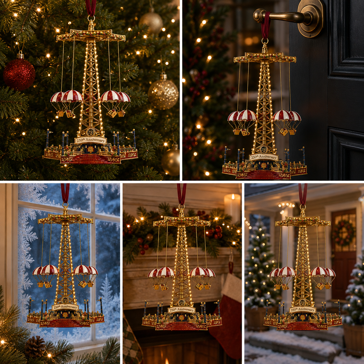 ✨250th Anniversary Carousel Tower Christmas Tree Ornament