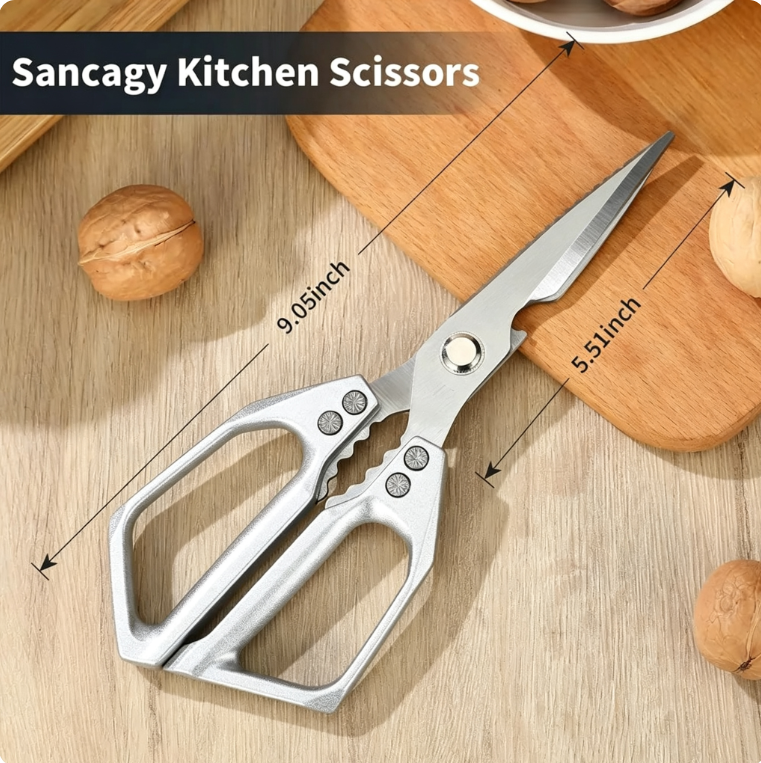✂️ Premium Japanese Steel Kitchen Shears 🧑🍳 Multi‑Purpose Heavy‑Duty Scissors For Meat, Fish & Fresh Herbs - image 7