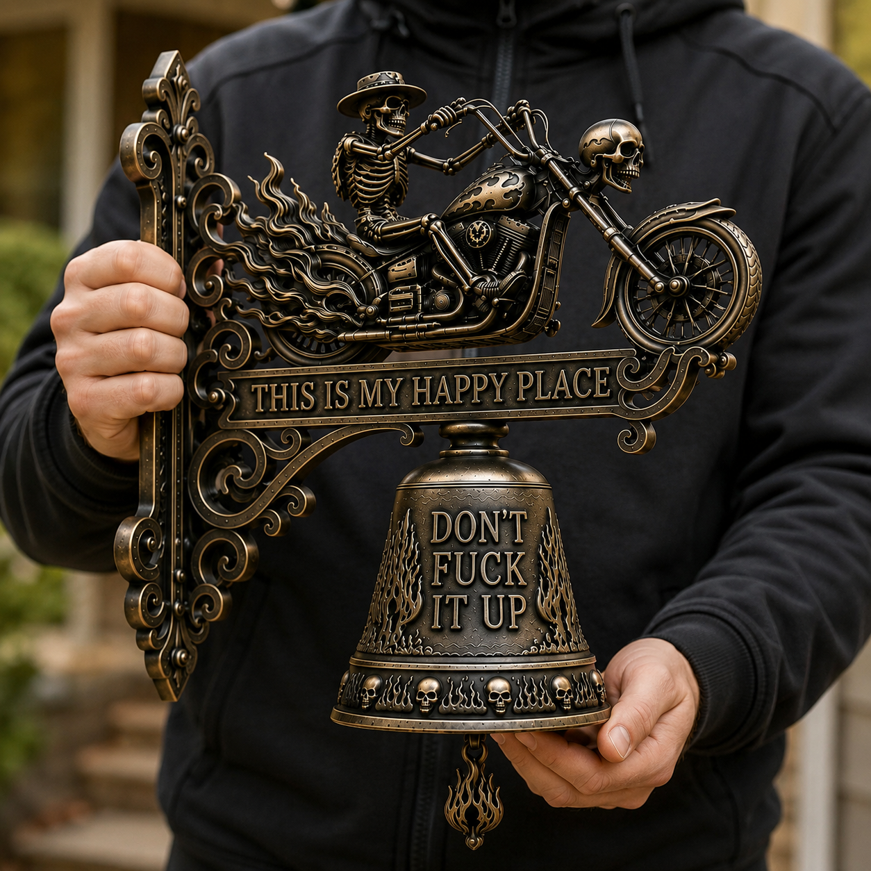 π Skeleton Biker Bell β Ride Hard. Live Free. Ring Loud.