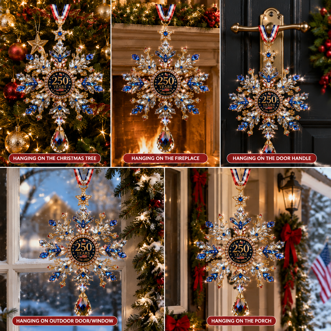 ✨ Limited anniversary edition✨⏰49% OFF!🔥High-quality crystal snowflake ornaments
