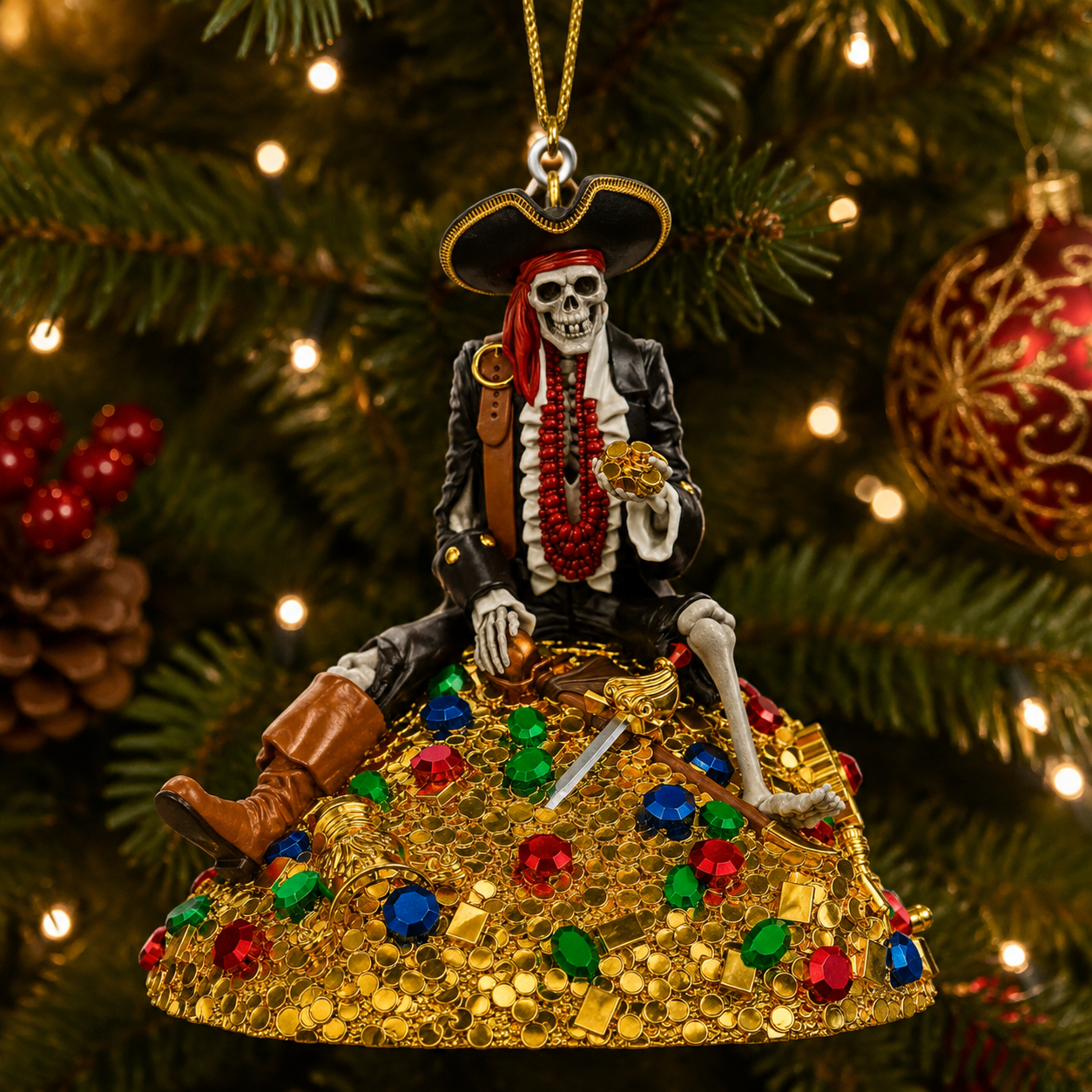 ✨ Halloween Pirate Skull Hanging Decoration