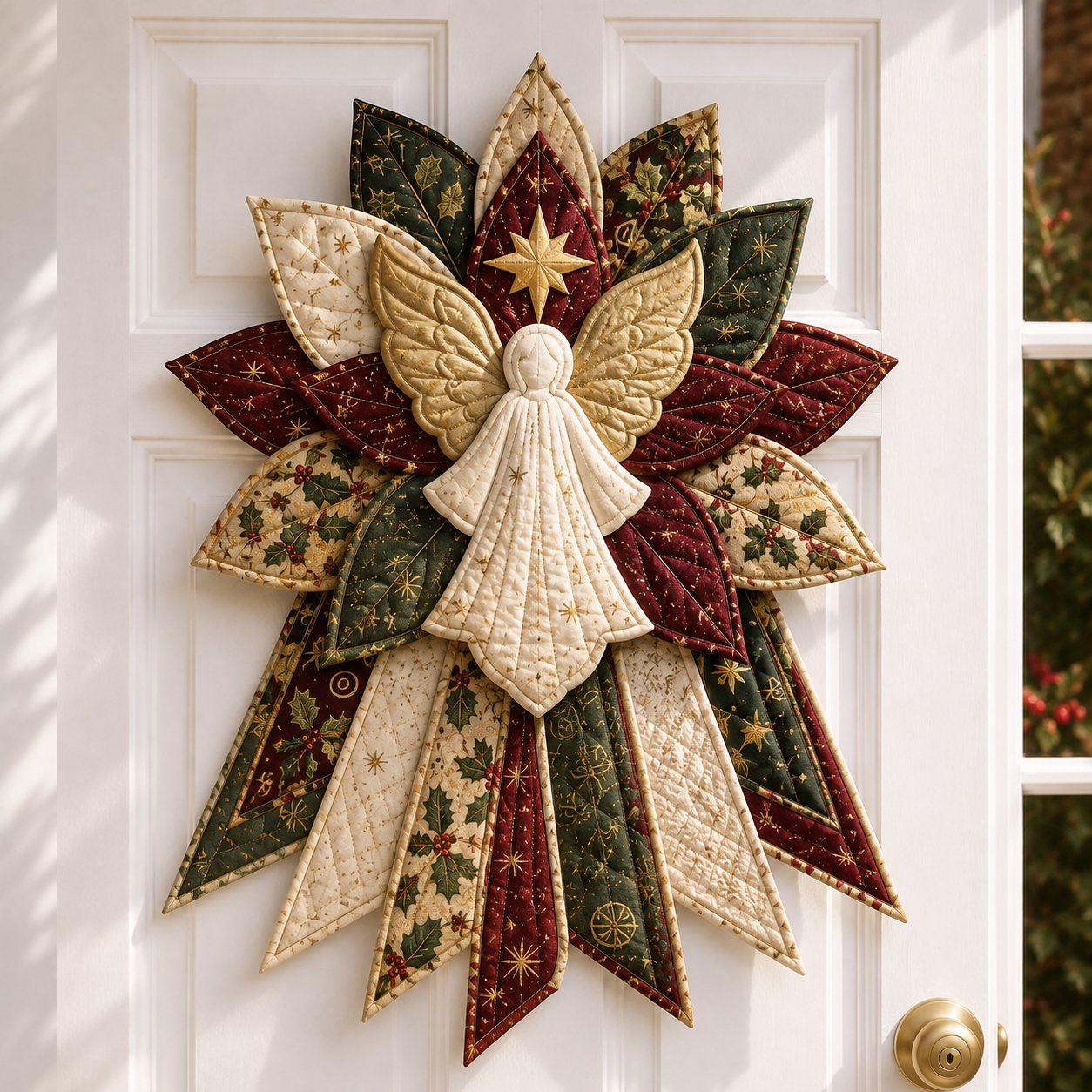 π Holiday Celebration 50% OFF π β Festive Quilted Christmas Door Hanging DIY Sewing Kit