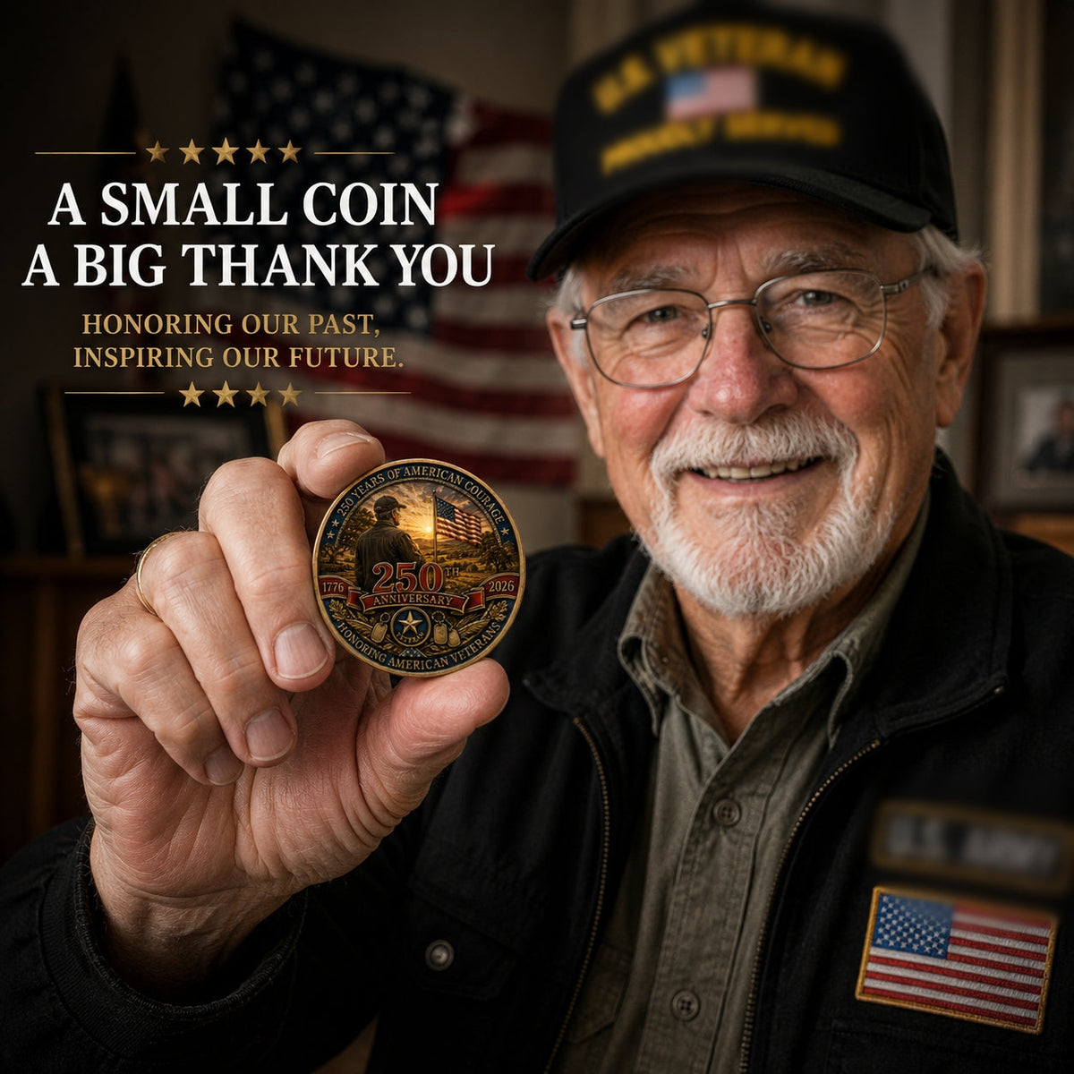 🇺🇸 Limited Edition 250th Anniversary Commemorative Veteran Coin (1776-2026) | The Ultimate Keepsake & Challenge Coin 🦅 - image 3