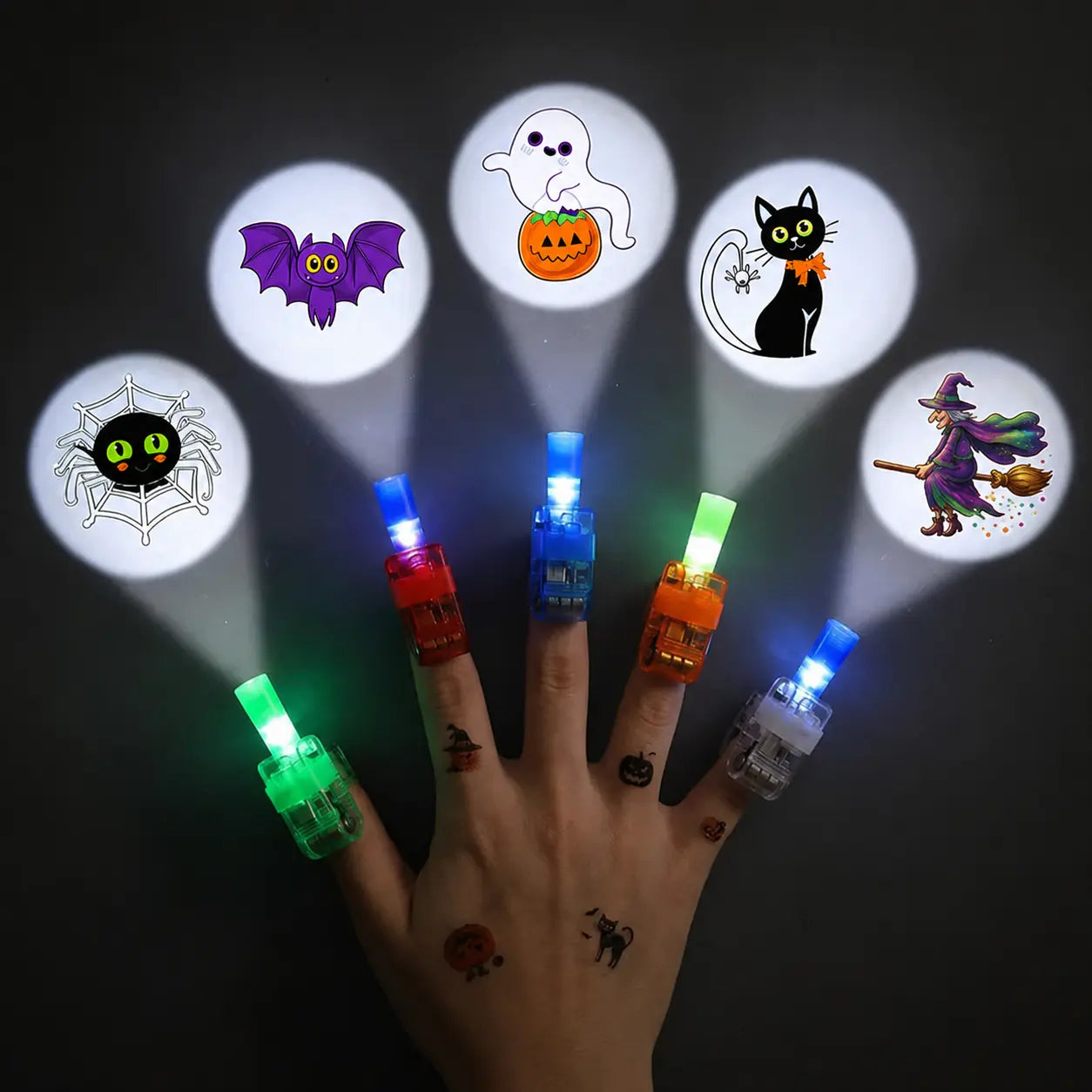 👻🎃 Halloween Finger Projector Rings – LED Party Favors for Kids - image 2