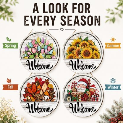 🌟 16-in-1 Interchangeable Seasonal Welcome Sign for Front Door 🚪 Porch Decor & Holiday Home Decorations 🌿 - image 7
