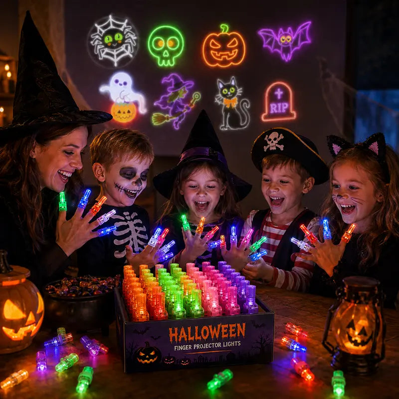 👻🎃 Halloween Finger Projector Rings – LED Party Favors for Kids - image 1