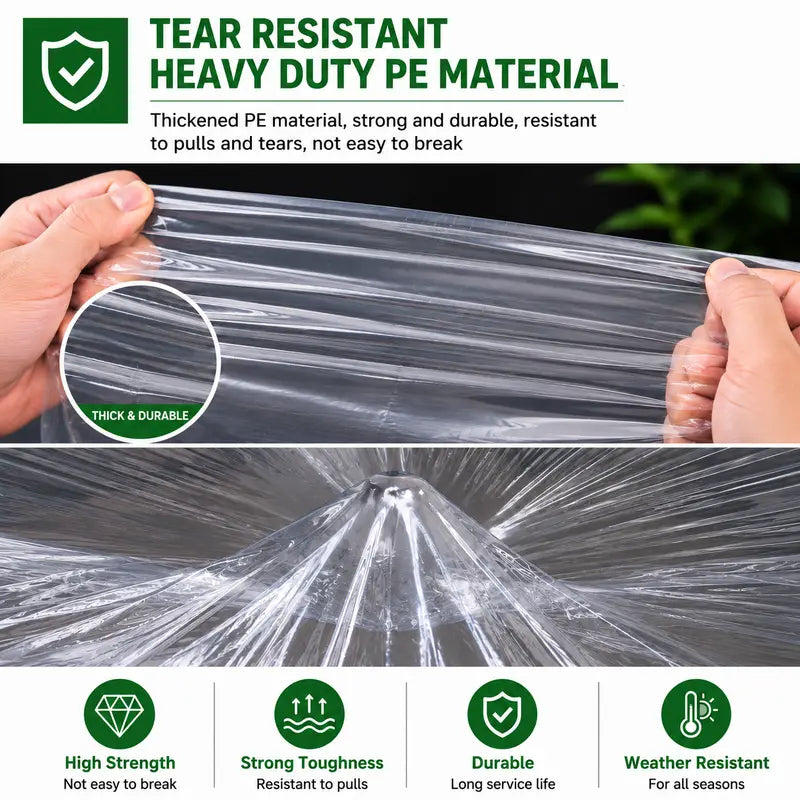 Clear Waterproof PE Tarp, Transparent Outdoor Cover with Metal Grommets🛡️ - image 7
