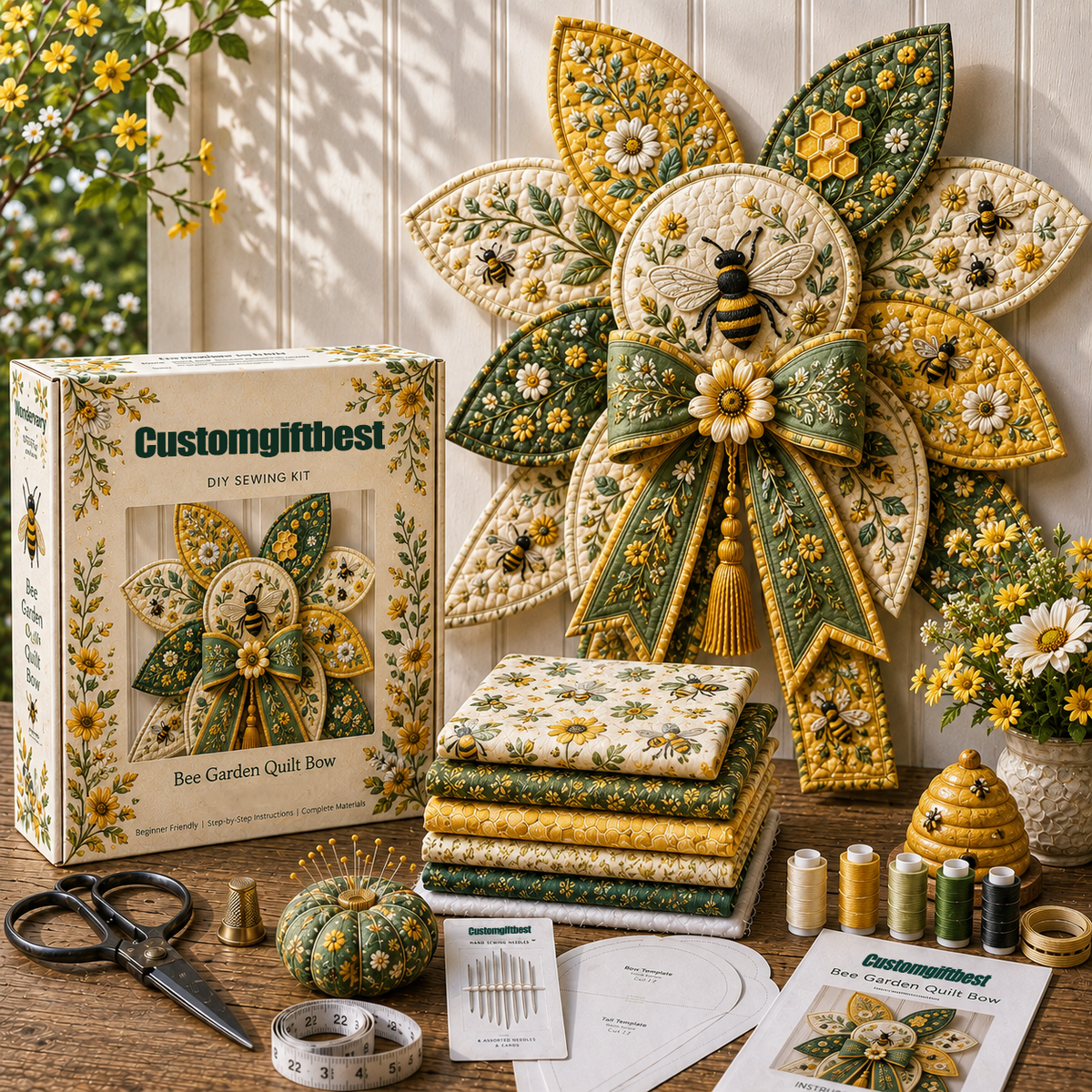 Garden Quilt Bow DIY Sewing Kit - image 5
