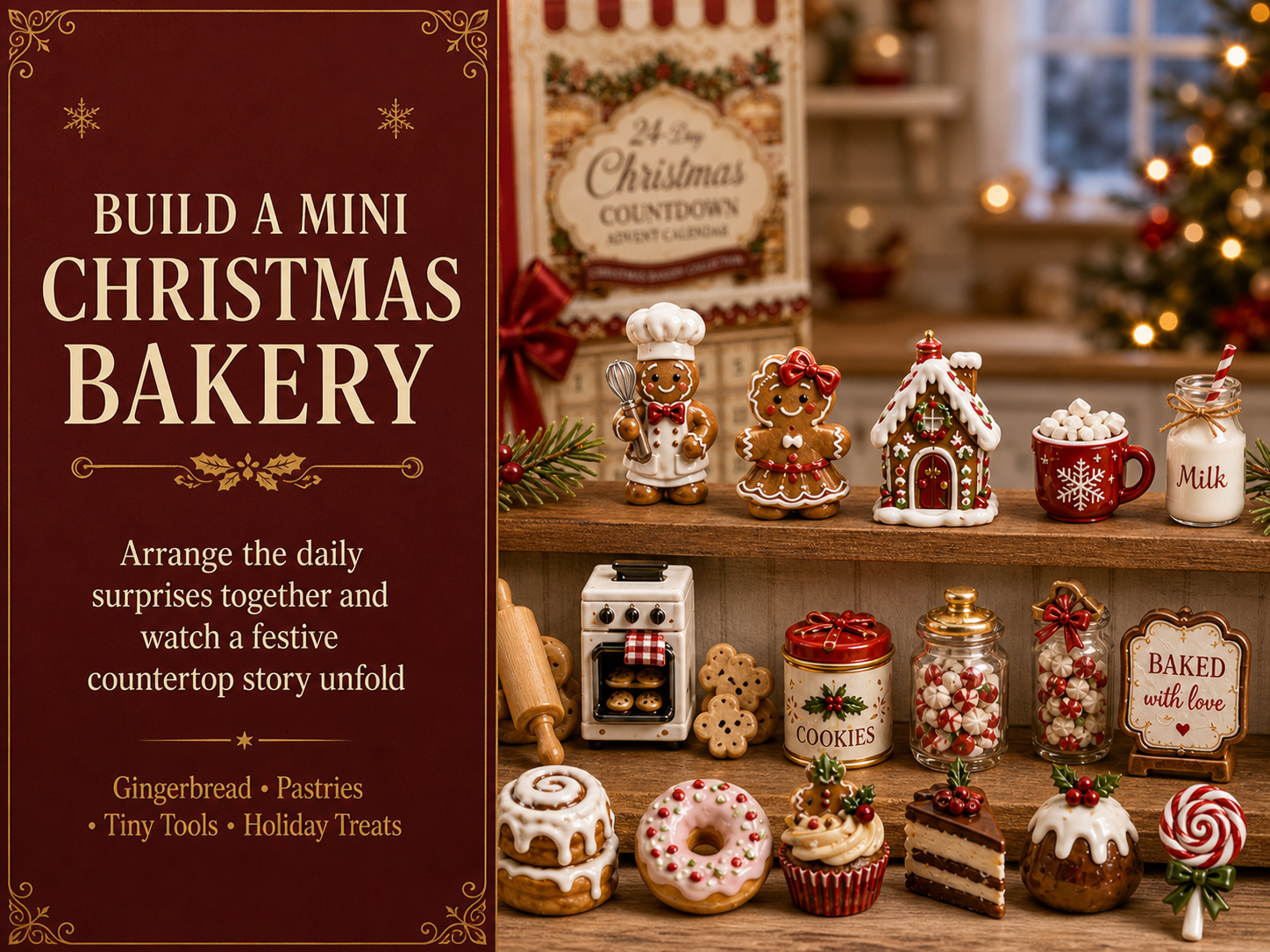 Mini Christmas bakery tabletop display