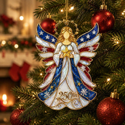 ⏰LIMITED TIME 49% OFF!🔥🎄 US 250th Anniversary Christmas Ornament, 6 Vintage American Flag Styles