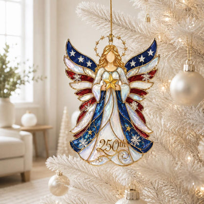 ⏰LIMITED TIME 49% OFF!🔥🎄 US 250th Anniversary Christmas Ornament, 6 Vintage American Flag Styles