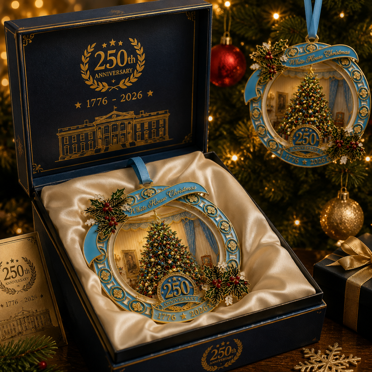 🔥Last 30pcs✨⏰ Limited anniversary edition✨49% OFF!🔥250th Anniversary View of the Christmas tree in the White House bedroom