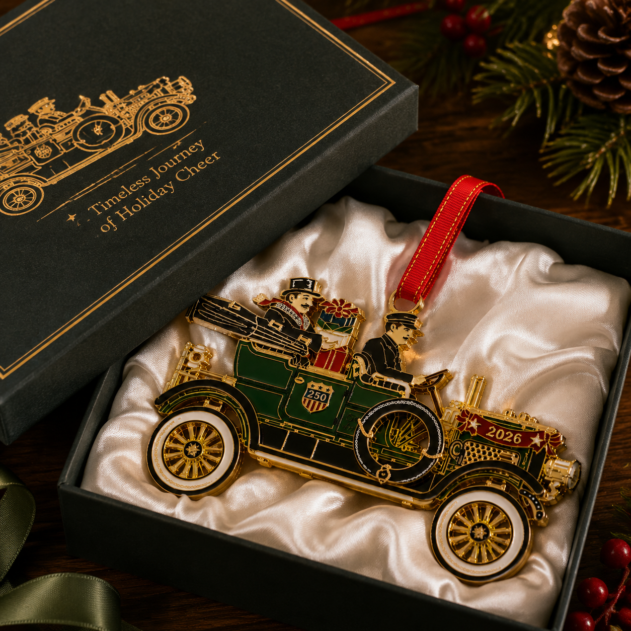 🔥Last 30pcs✨⏰ Limited anniversary edition✨49% OFF!🔥250th Anniversary Edition Vintage Car Christmas Ornament