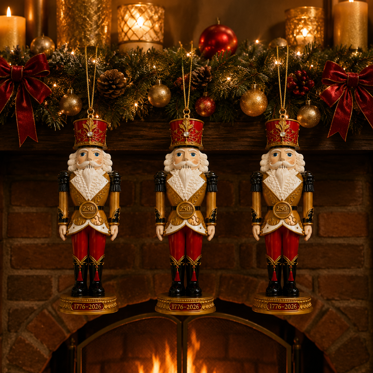 🔥Last 30pcs✨⏰ Limited anniversary edition✨49% OFF!🔥2026 America 250th Anniversary Heritage Gold Nutcracker Ornament