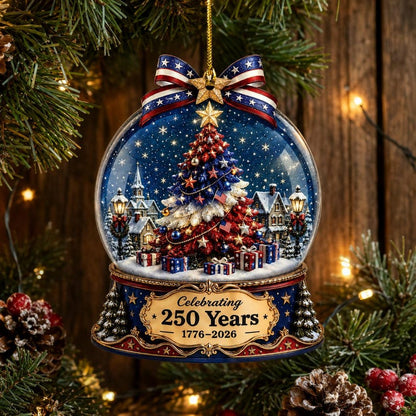 ⏰LIMITED TIME 49% OFF!🔥🎄 US 250th Anniversary Christmas Ornament, 6 Vintage American Flag Styles