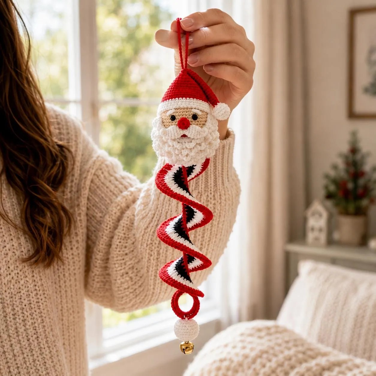 ☃️ Crochet Snowman Spiral Ornament DIY Kit | Complete Beginner-Friendly Set with Soft Yarn, Crochet Hook, Festive Beads, Snowflakes & Step-by-Step Guide 🧶🎄✨ - image 13