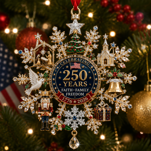 🔥Last 60 pcs✨⏰ Limited anniversary edition✨49% OFF!🔥Sparkling Christmas commemorative snowflake ornaments