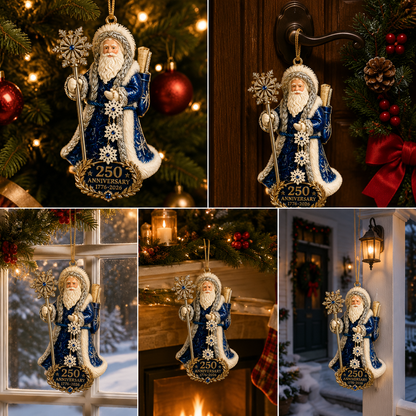 🔥Last 30pcs✨⏰ Limited anniversary edition✨49% OFF!🔥250th Anniversary Snowflake Santa Ornament for the Christmas Tree