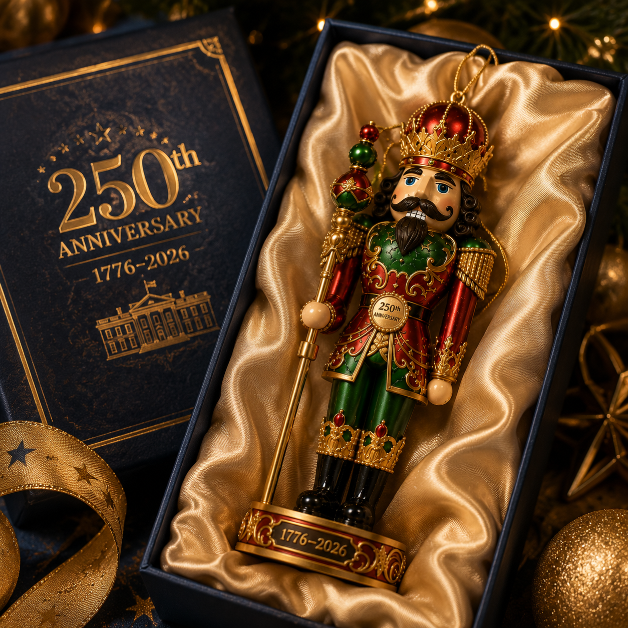 🔥Last 30pcs✨⏰ Limited anniversary edition✨49% OFF!🔥2026 America 250th Anniversary Royal Nutcracker King Christmas Ornament