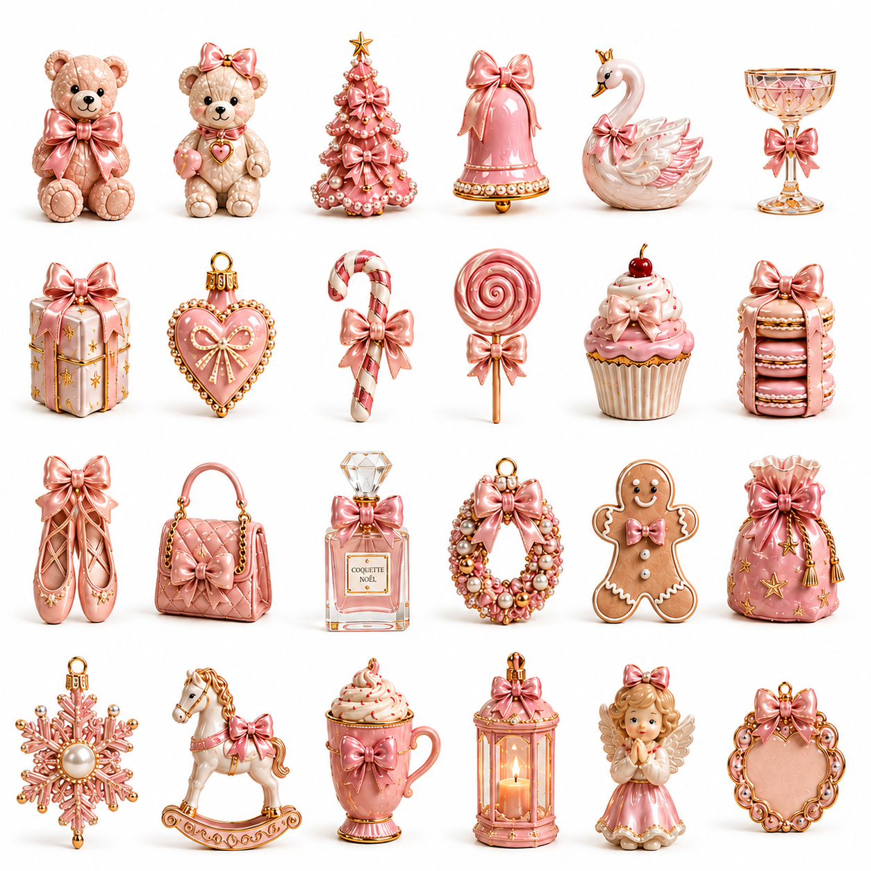✨24-Day Christmas Countdown Advent Calendar – Pink Bow Series