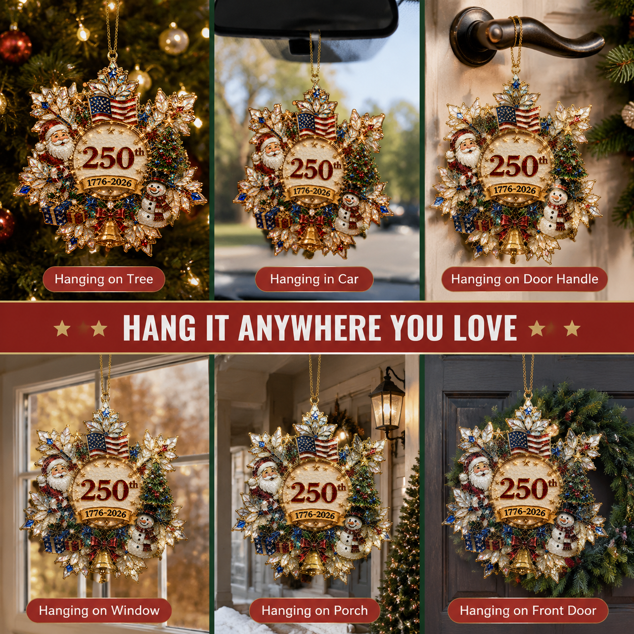 ❤️🔥Snowflake Christmas tree ornament