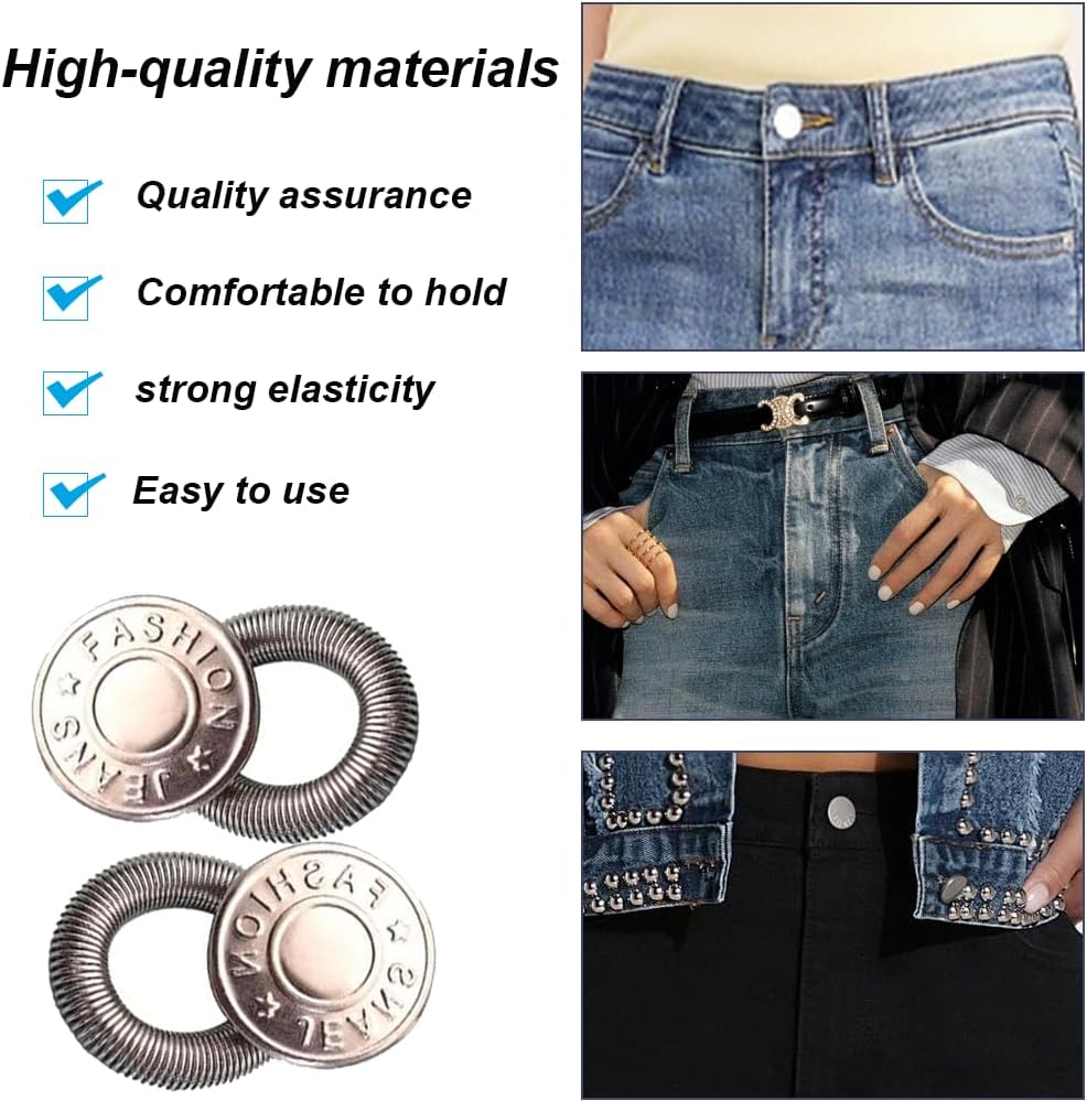 👖 8-Piece Metal Button Extenders for Jeans & Pants - image 9