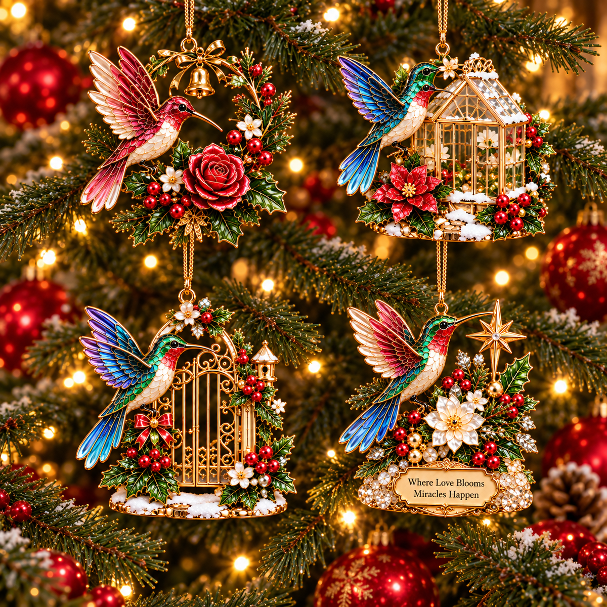 Hummingbird Christmas Ornament  –  Festive Bird Keepsake Collection, Elegant Holiday Gift for Mom, Grandma & Hummingbird Lovers - image 10