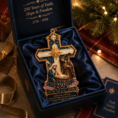 🔥Last 30pcs✨⏰ Limited anniversary edition✨49% OFF!🔥Cross-Shaped Jesus Nativity Christmas Tree Ornament