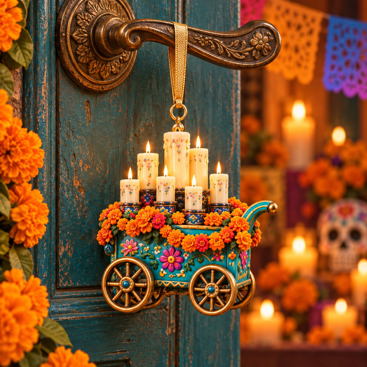 2026 Día de Muertos Village Ornaments – Miniature Market & Marigold Keepsake Collection - image 16