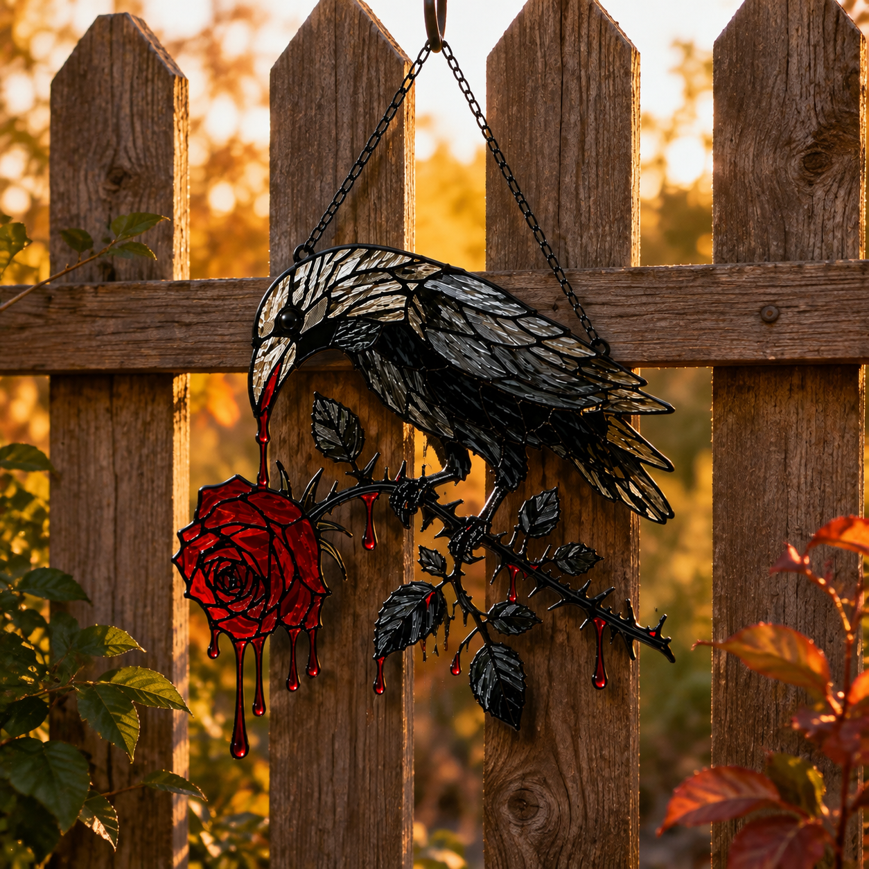 ✨Halloween Dripping-Blood Crow Decoration