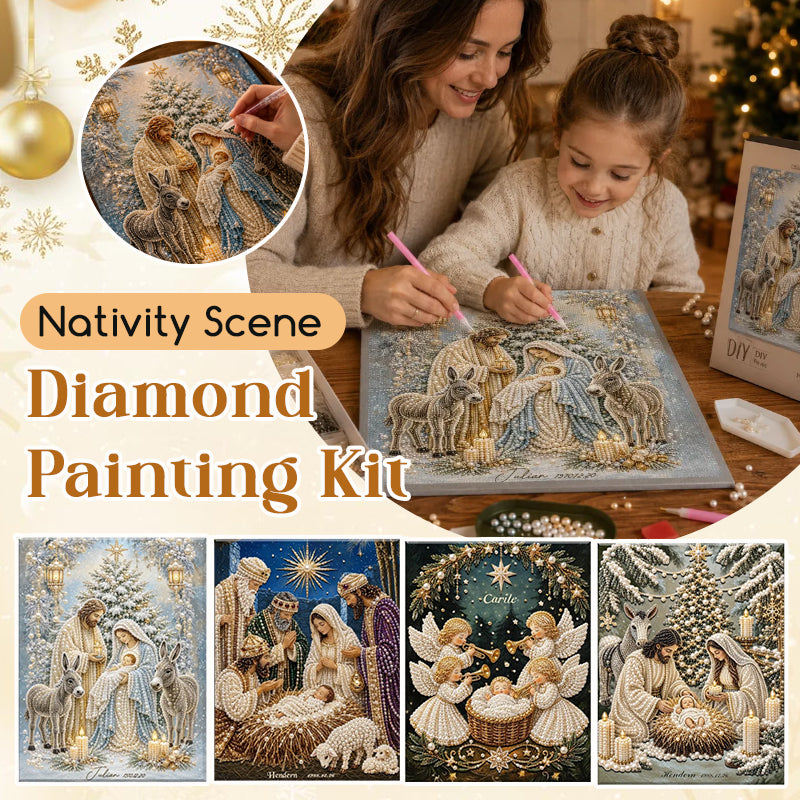 🎉🎄 Limited Edition!🔥🌟 Nativity Scene Diamond Painting Kit - image 1