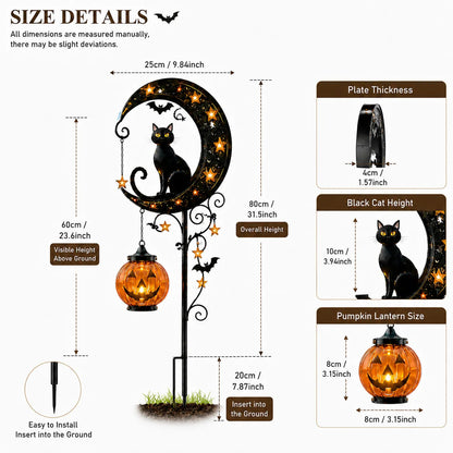 🎃Solar Halloween Black Cat Garden Stake Light
