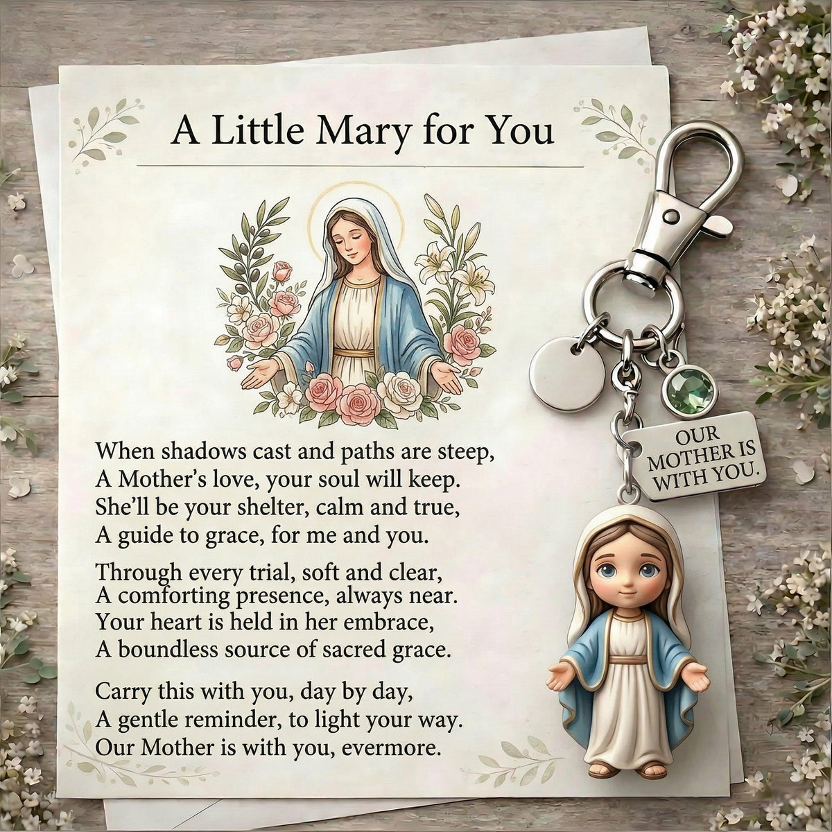 "A Little Jesus for You" - Comforting Pocket Reminder Keychain & Poem Card Gift Set 🌟🙏 - image 4