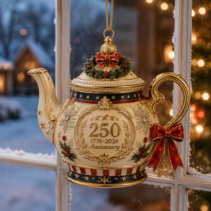 🔥Last 30pcs✨⏰ Limited anniversary edition✨49% OFF!🔥250th Anniversary Teapot Christmas Ornament