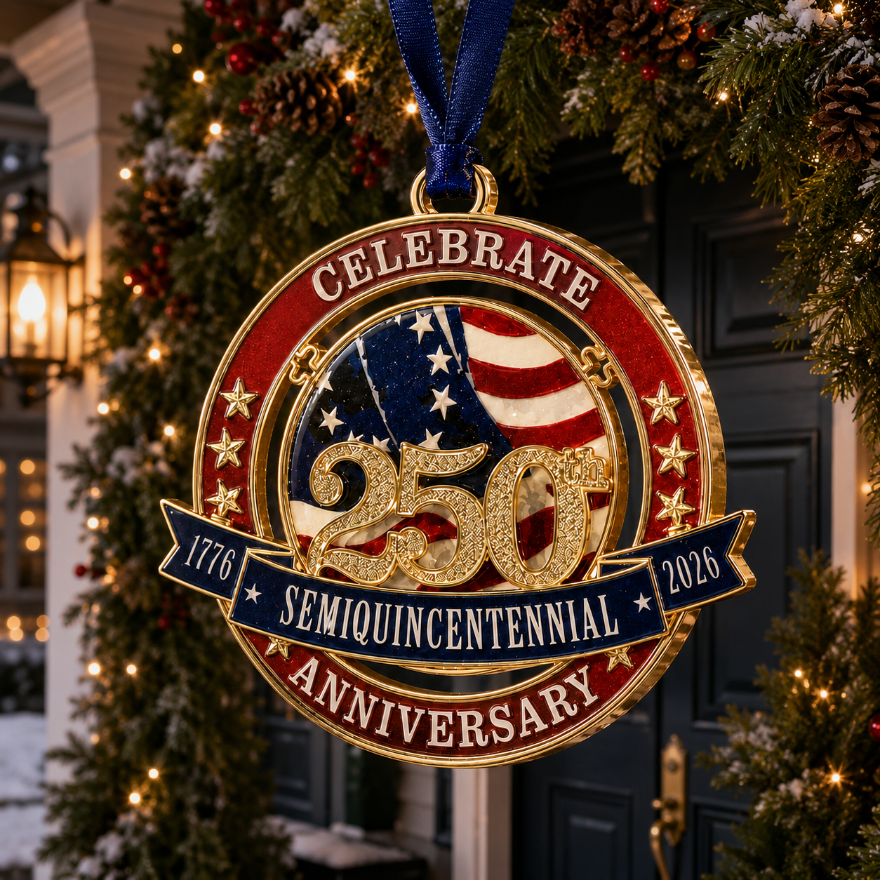 🔥250th Anniversary Commemorative Medal Christmas Tree Ornament