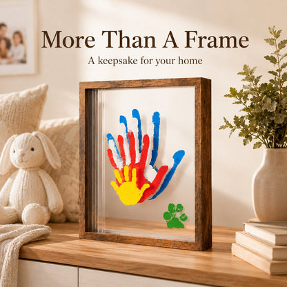 Wooden Transparent Handprint Frame Set, DIY Family Memorial Gift Kit - image 5