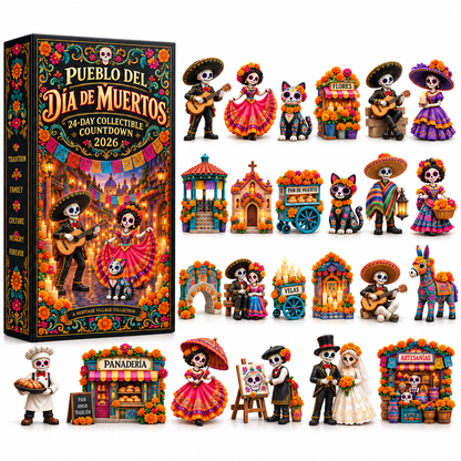Pueblo del Día de Muertos 2026 – 24-Day Day of the Dead Collectible Countdown Calendar with 24 Unique Miniatures - image 9