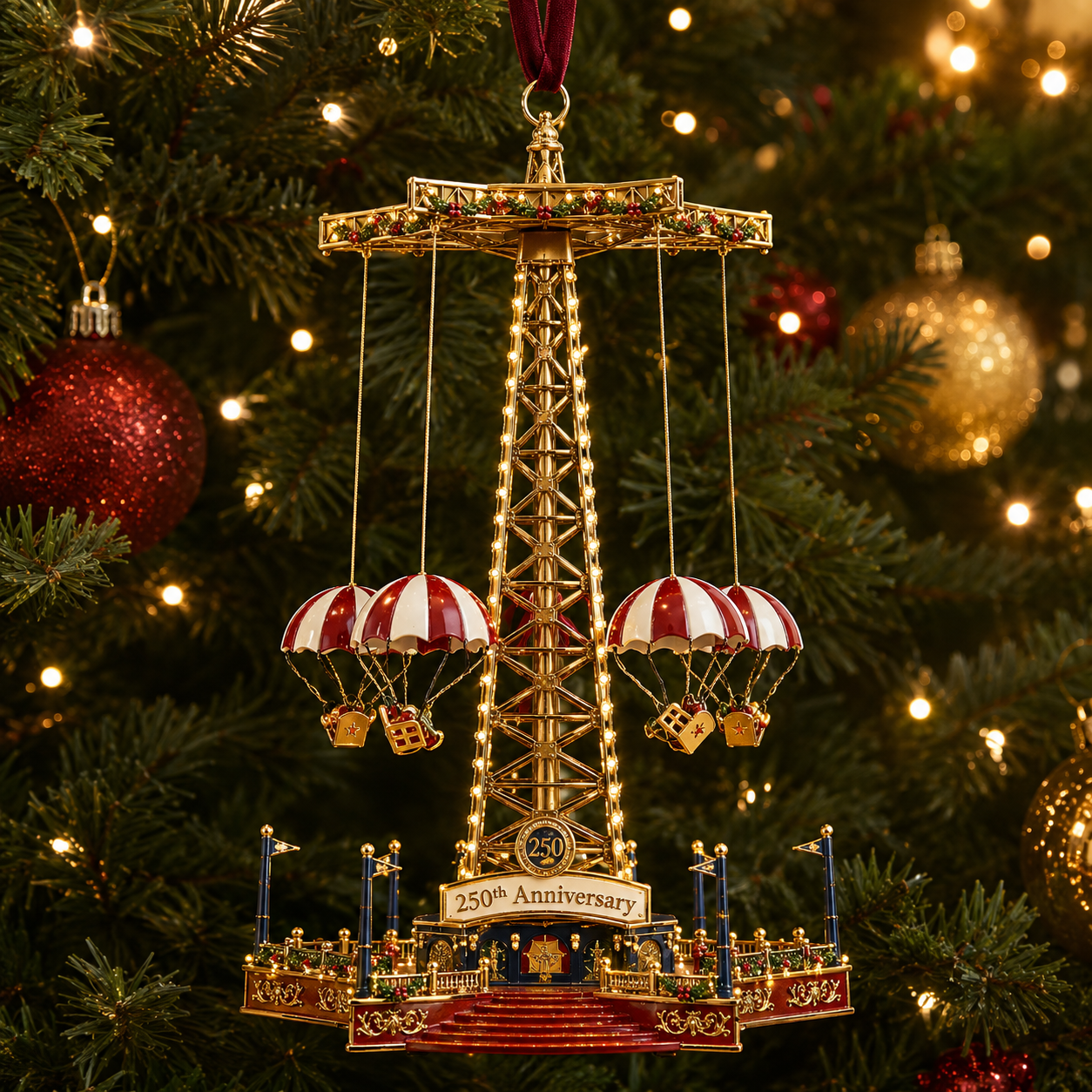 ✨250th Anniversary Carousel Tower Christmas Tree Ornament