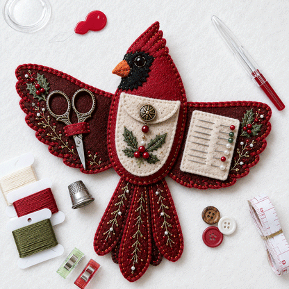 🐦 Bird-Shaped Felt Sewing Organizer DIY Kit - image 1