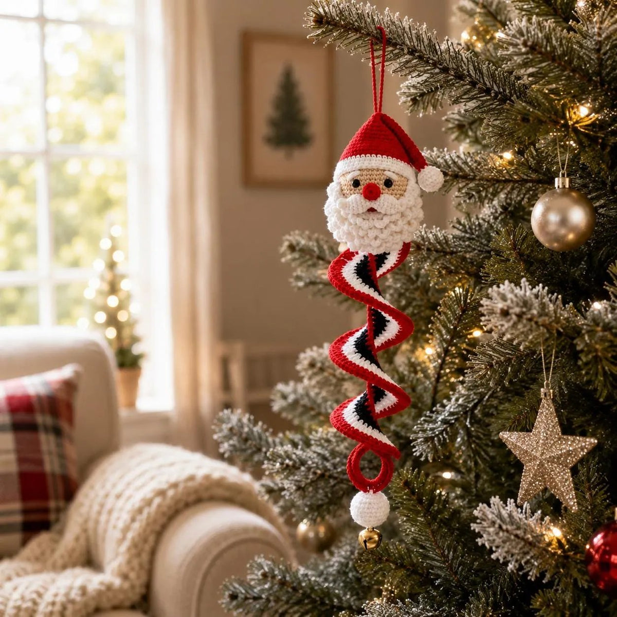 ☃️ Crochet Snowman Spiral Ornament DIY Kit | Complete Beginner-Friendly Set with Soft Yarn, Crochet Hook, Festive Beads, Snowflakes & Step-by-Step Guide 🧶🎄✨ - image 12