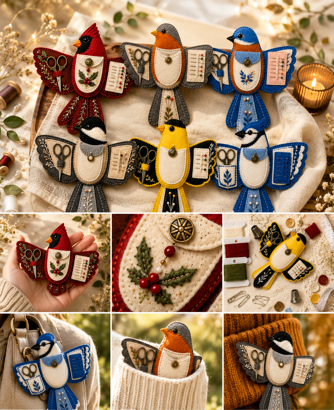 🐦 Bird-Shaped Felt Sewing Organizer DIY Kit - image 8