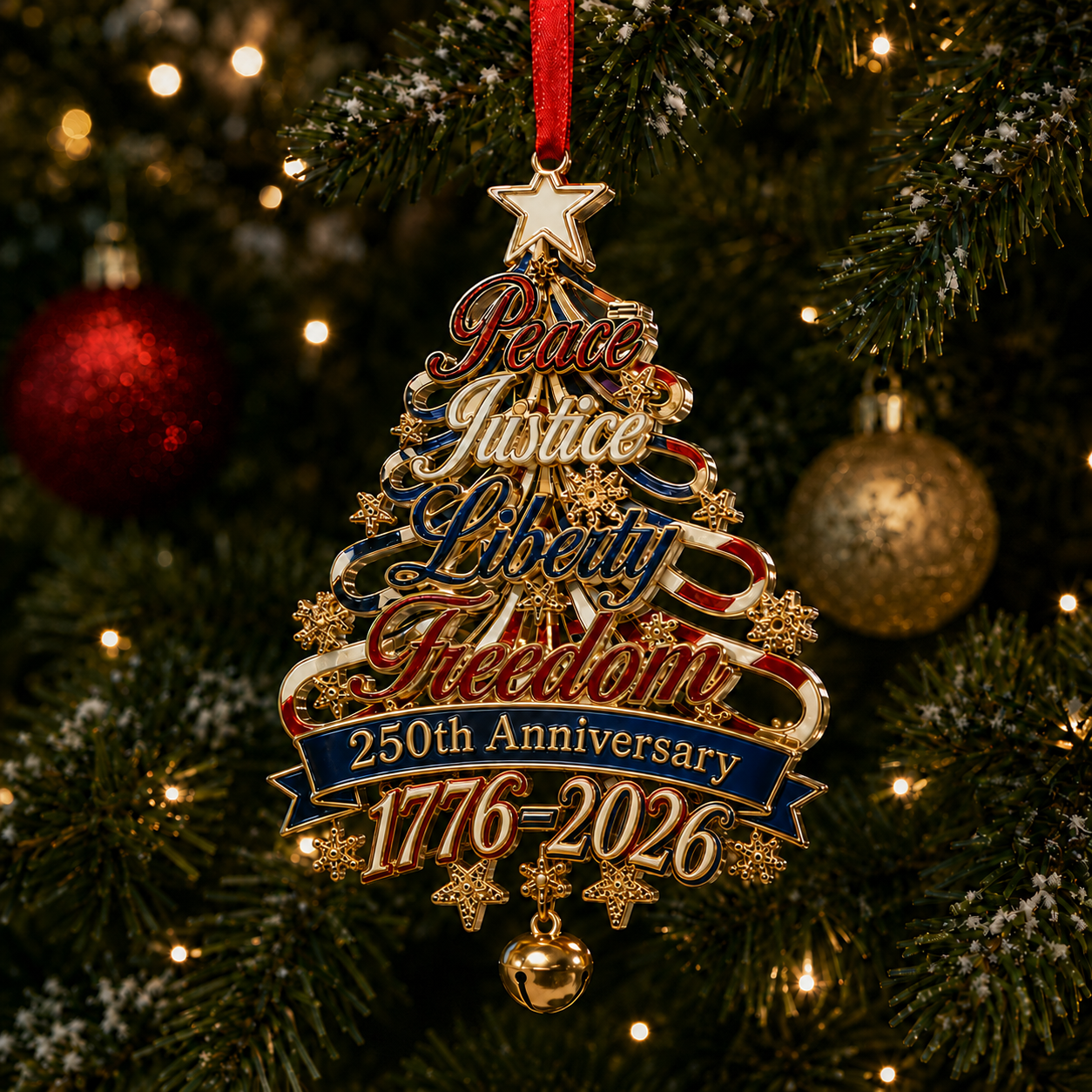 🎉250th Anniversary Christmas Tree Ornament