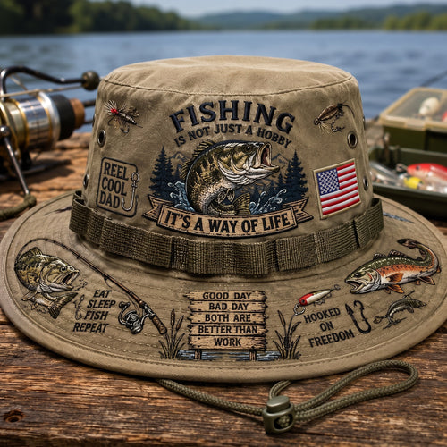 🇺🇸 Last Day Promo: 49% OFF 🎣 Fishing Is a Way of Life Boonie Hat - image 1